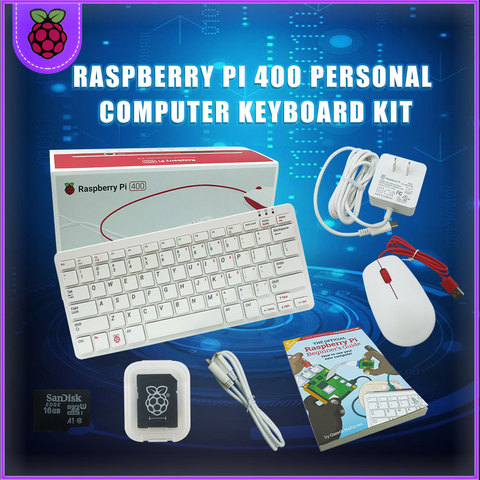 Nouveau kit d'ordinateur personnel Raspberry pi 400 avec clavier compact avec ordinateur intégré ► Photo 1/6