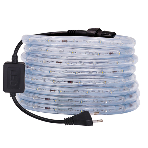 Bande lumineuse RGB LED ronde, fil de lumière néon LED étanche/220V AC, Flexible, arc-en-ciel, décoration d'extérieur, fil électrique 110 ► Photo 1/6