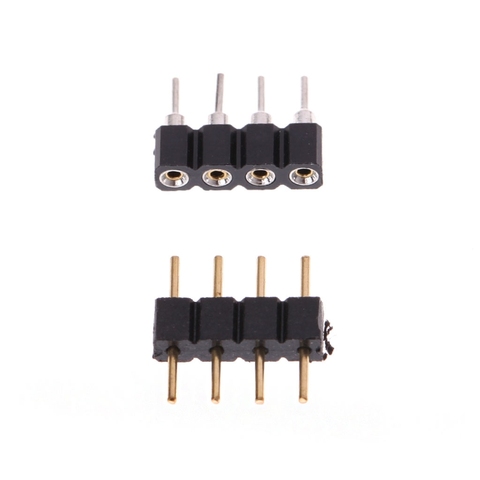 50 pièces 4PIN aiguille RGB LED connecteur de bande Qualitied mâle et femelle connecteur ► Photo 1/6