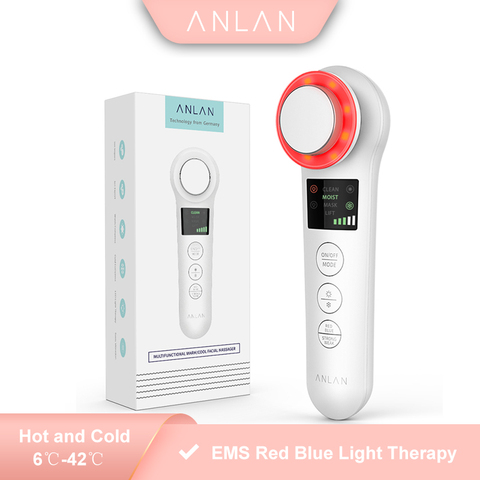 ANLAN Peau du visage EMS mésothérapie électroporation RF radiofréquence LED du visage Photon dispositif de soins de la peau Ultrasons peau Soins Outils Cryothérapie Minceur Appareil  Spa Machine ► Photo 1/6