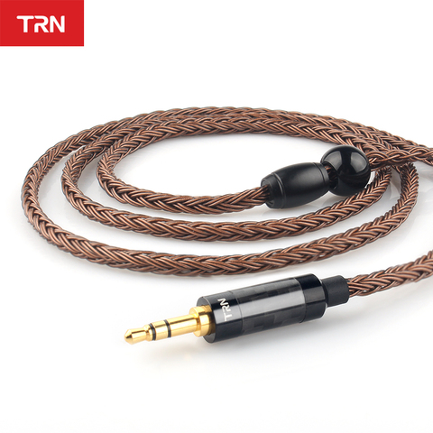 TRN T2 16 Core casque argent câble plaqué HIFI câble de mise à niveau 3.5/2.5/4.4mm prise MMCX/2Pin connecteur pour TRN V80 V90 V10 V60 ► Photo 1/6