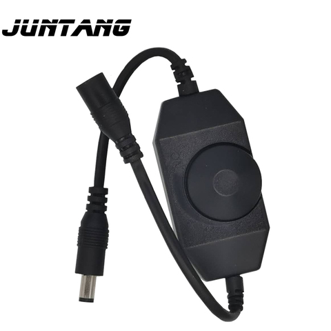 JUNTANG LED DC étanche gradateur pour 3528 5050 5730 5630 solide barre lumineuse cc 12V 24V noir 5.5*2.1 commutateur ► Photo 1/6