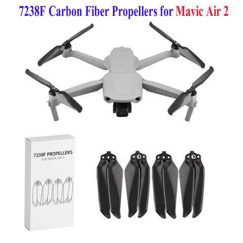 7238F hélices à faible bruit en Fiber de carbone pour DJI Mavic Air 2 accessoires de remplacement de lame accessoires durables pour accessoires mavic air 2 ► Photo 1/6