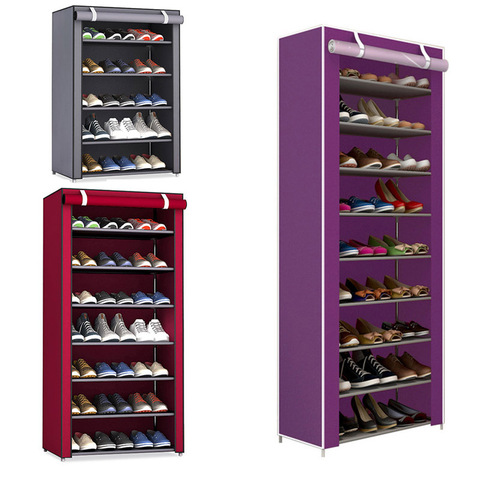 Porte-chaussures en tissu Non tissé, 4/5/6/8/9 couches, étagère à chaussures, meuble de maison à monter soi-même ► Photo 1/6