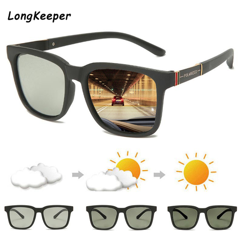 LongKeeper nouveau Design ultra-léger TR90 lunettes de soleil polarisées hommes femmes mode conduite carré lunettes de soleil mâle lunettes UV400 Gafas ► Photo 1/6