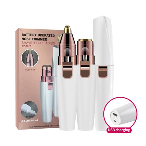 2 EN 1 Rouge À Lèvres Dame Sourcil Épilateur Tondeuse Électrique USB Rechargeable Épilation Rasoir LED Rasoir PROFESSIONNEL Outils De Maquillage ► Photo 1/6