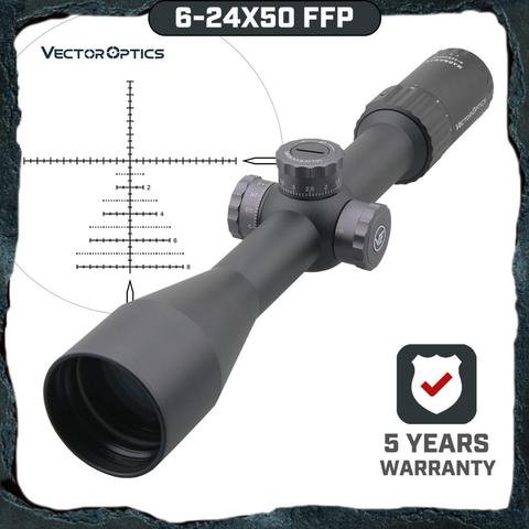 Vecteur optique tireur 6-24x50 FFP lunette de visée tactique 1/10 MIL Min Focus 10yds premier plan Focal chasse fusil portée. 338 tour ► Photo 1/6