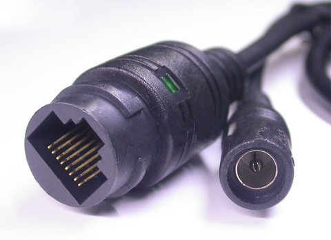 Câble LAN pour carte de caméra IP CCTV (RJ45/DC), Type Standard sans 4/5/7/8 fils, 1x LED d'état ► Photo 1/2