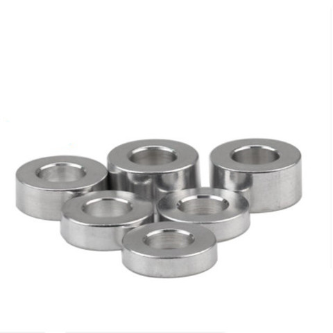 10 pièces en aluminium bague joint M8 m10 en aluminium plat rondelle joint rond creux pas de filetage entretoise ► Photo 1/2