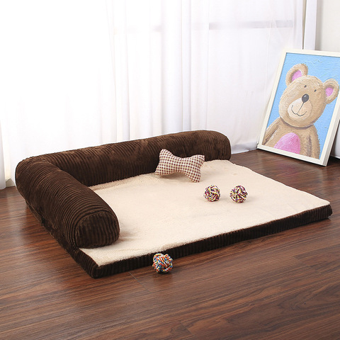 Grand chien lit canapé chien chat animal de compagnie coussin tapis pour grands chiens en forme de L Chaise longue canapé lits pour animaux de compagnie ► Photo 1/6