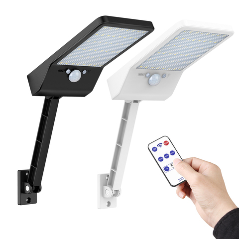 Applique solaire à faisceau lumineux, imperméable, avec télécommande conforme à la norme IP65, éclairage d'extérieur, idéal pour un jardin, la rue, un sentier, 3 modes ► Photo 1/6