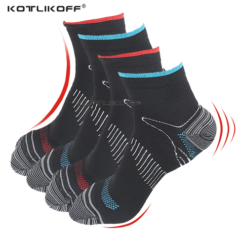 KOTKIKOFF – chaussettes de Compression athlétiques, médicales pour hommes et femmes, antidérapantes à la cheville, en maille de coton, avec insertion de fasciite plantaire ► Photo 1/6