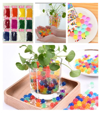 100 pièces/ensemble, perles de sol en Hydrogel cristal pour l'extérieur, Vase de croissance, boules magiques, jouet pour enfants, décoration de la maison ► Photo 1/6