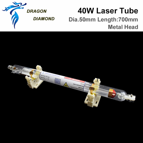 DRAGON diamant 40W Co2 Laser Tube Double tête en métal lampe Laser longueur 700mm diamètre 50mm pour CO2 Laser graveur découpeuse ► Photo 1/6