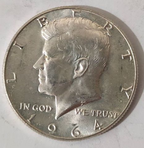 États-unis 50 Cents 1964 vieux 100% argent réel pièces originales pièce de collection ► Photo 1/5