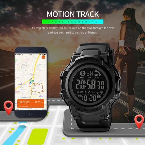 SKMEI – montre connectée pour hommes, montre-bracelet à la mode, avec Bluetooth, notification d'appels et de messages, pour Huawei et Xiaomi ► Photo 1/6