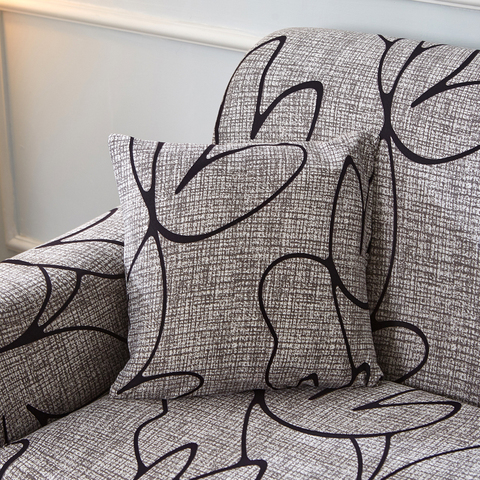 Housses de coussin élastiques, imprimé ficelle, pour canapé, de salon ► Photo 1/6