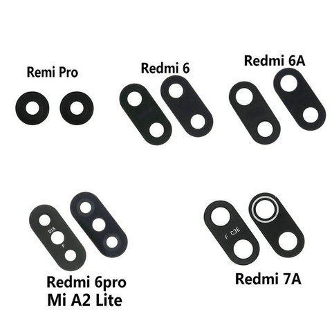 1 PIÈCES Nouvelle Caméra Arrière En Verre et autocollant Adhésif pour Xiaomi Redmi 6A 6 6pro Km A2 Lite 7A 8A Note 5 5A 6 7 8 Pro Pocophone F1 K30 ► Photo 1/6