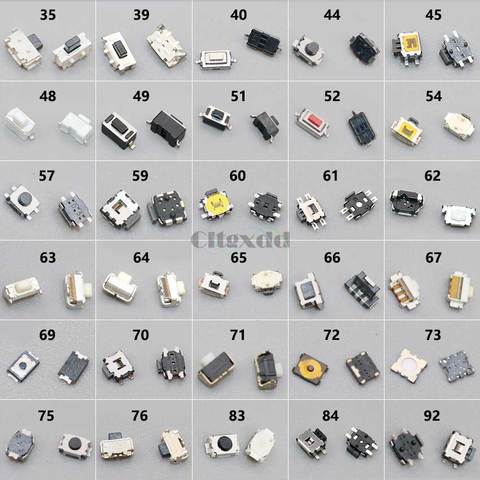 Cltgxdd-30 pièces de modèles, 30 pièces, 2x4 3*4 3*6 3x6x6x3, 5mm, Micro-interrupteur Tactile, pour Samsung S4 HTC Nokia Motorola Xiaomi ► Photo 1/6