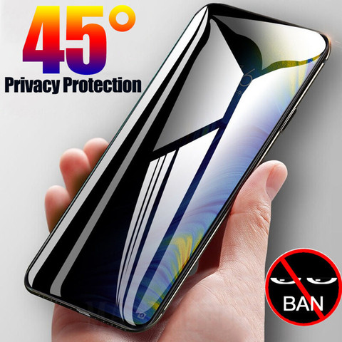 Protecteur d'écran Anti-espion, en verre trempé pour Xiaomi Redmi Note 9 8 7 Pro 9s 8T 9A 8A Poco F2 Pro Pocophone F1 Mi 9T Lite K30 ► Photo 1/6