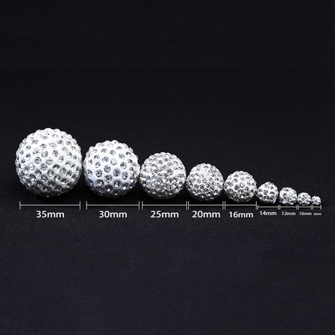 50pcs / lot Strass Perles Disco Ball bricolage pour Bracelet connecteur DIY accessoires pour la fabrication de bijoux en gros Artisanat ► Photo 1/6