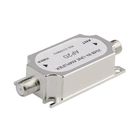 Le plus nouveau propulseur 950-2150MHZ de Signal d'amplificateur en ligne du Satellite 20dB pour la force de canal d'exécution de câble d'antenne de réseau parabolique ► Photo 1/6