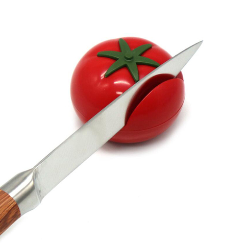 Aiguiseur de couteaux multifonction, tomate mignonne, Mini aiguisoir de couteaux portable, aiguisoir pour un rangement facile, outil de cuisine ► Photo 1/5