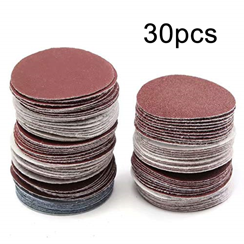 30 pièces 100mm 4 pouces crochet boucle papier abrasif 320 400 600 800 1000 1500 grain ponceuse disque ponçage tampon de polissage pour machine à polir ► Photo 1/4