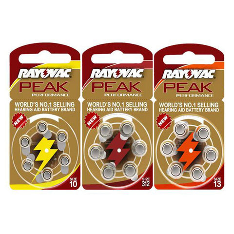 RAYOVAC-Batteries pour appareil d'écoute en Zinc, 60 pièces, 1.45V A312 312A ZA312 312 PR41.13A A13 13A 13 P13 PR48.A10 10A 10 PR70 ► Photo 1/6