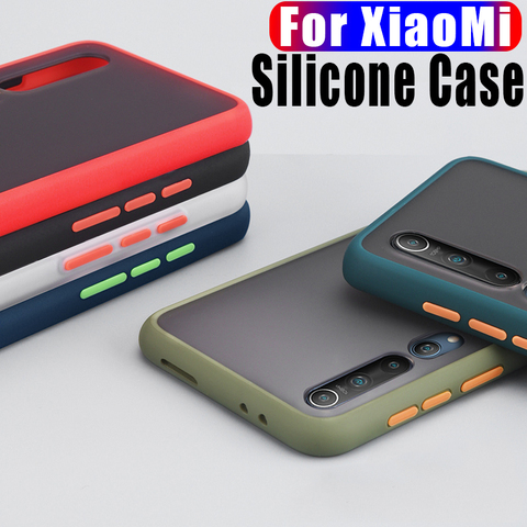 Coque de téléphone transparente à cadre mat pour Xiaomi Redmi A3 9 Note 6 7 7S 7A 8A 8T 8 Pro K20 Mi 9T 10 Pro Lite couverture arrière en Silicone ► Photo 1/6