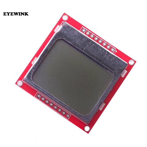 Module d'affichage LCD avec rétro-éclairage pour Arduino, moniteur, 84x 48, écran, 84x 84, blanc, adaptateur PCB pour Nokia 5110, électronique intelligente, ► Photo 1/3