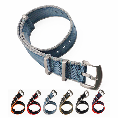 Haute qualité ceinture de sécurité otan sangle 20mm 22mm James Bond 007 Nylon noir gris bleu couleur zoulou militaire bracelet de montre ► Photo 1/6