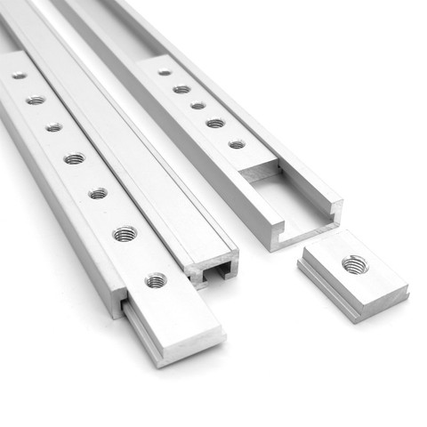 Aluminium M6/M8 T rail fente curseur barre coulissante T fente écrou pour 30/45 Type t-track gabarits vis fente attache outil de travail du bois ► Photo 1/6