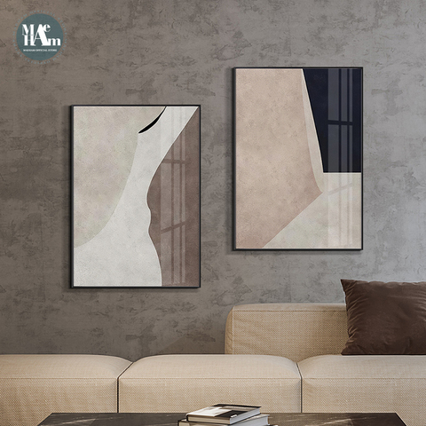 Minimaliste mur Art toile peinture abstraite géométrique peinture à l'huile texture Art affiche impression mur photo pour salon décor ► Photo 1/5