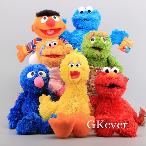 Poupées en peluche de 21-40cm pour la rue de sésame, poupées Elmo Ernie Grover, Oscar Zoe Bert, cadeau de fête pour femmes et enfants ► Photo 1/6