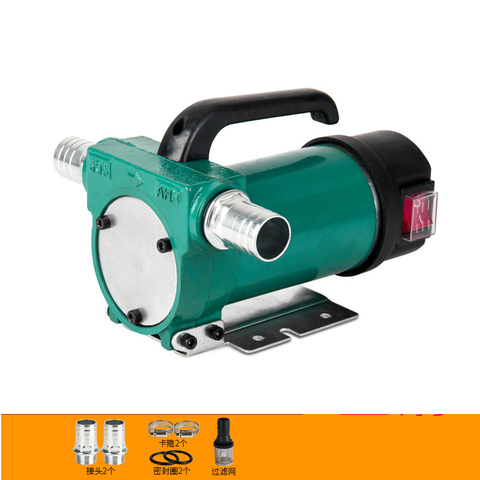 Pompe d'aspiration pour huile/carburant/eau électrique, automatique, auto-amorçage, transfert d'huile/Diesel, moteur d'aspiration, 12V/24V, 220V, 200W, 60l/MIN ► Photo 1/4