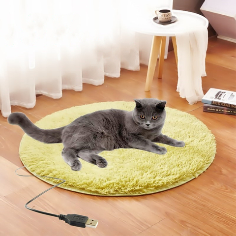 USB animal de compagnie couverture électrique coussin en peluche couverture chat coussin chauffant électrique anti-rayures chien tapis chauffant lit de couchage pour petit chien chat ► Photo 1/6