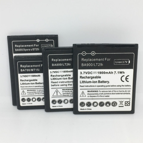 BA900 BA800 BA700 BA600 Remplacement Batterie Pour Sony LT29i ST26i / LT26i LT25i LT25C / MT15i ST18i LT16i/Xperia U ST25i ► Photo 1/6