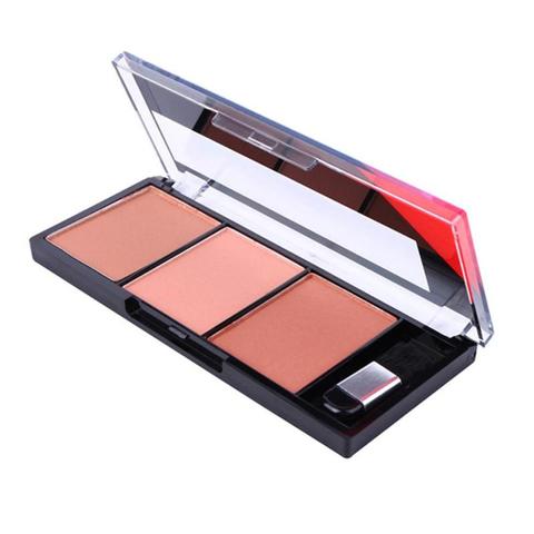 Palette de fard à joues visage facile à porter maquillage poudre naturelle Rouge femmes maquillage naturel Blush Palette couleurs durables Blush avec brosse ► Photo 1/6