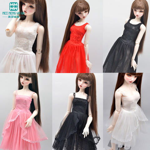 Vêtements de poupée BJD 58-60CM, jouets de poupée articulés DD SD, robe en dentelle à la mode noir, blanc, rose, rouge, 1/3 ► Photo 1/6