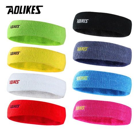 AOLIKES 1 pcs Haute Qualité Coton Sueur Bandeau Pour Hommes Bandeau femmes Yoga Bandes de Cheveux Bandeaux Tête Sécurité dans les Sports ► Photo 1/6