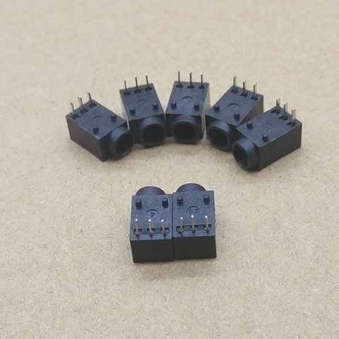 Connecteur de prise d'alimentation cc Dc-003 noir, diamètre 3.5, rond intérieur, aiguille, 50 pièces, Dc003 1.3 ► Photo 1/5