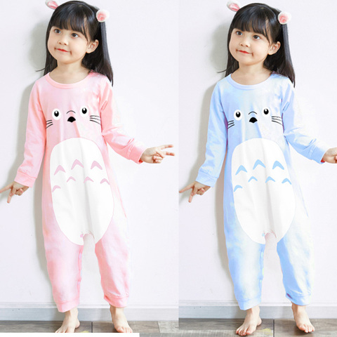 Enfant en bas âge 100% coton à manches longues barboteuse infantile bébé mignon Animal Costume une pièce garçon fille pyjamas unisexe Totoro combinaison salopette ► Photo 1/6