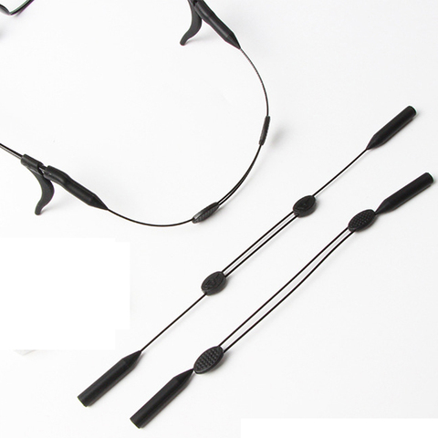 1 pièces unisexe extensible Silicone lunettes sangle cou cordon sport lunettes de soleil corde porte-ficelle lunettes lanière ► Photo 1/6