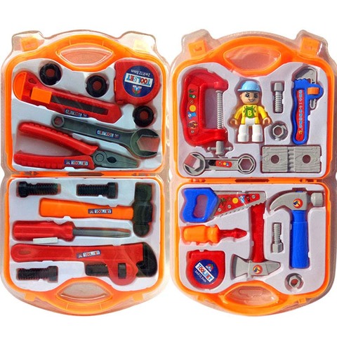 Kit d'outils pour enfants, jouets éducatifs, outils de Simulation et de réparation, perceuse en plastique, jeu d'apprentissage, ingénierie, Puzzle, cadeaux pour garçon ► Photo 1/6