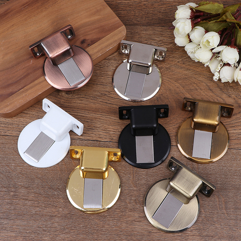 Sans clou Porte Meubles Matériel Magnétique Butée De Porte 304 Bouchon de Porte En Acier inoxydable Porte Cachée Titulaires Attraper Plancher ► Photo 1/6