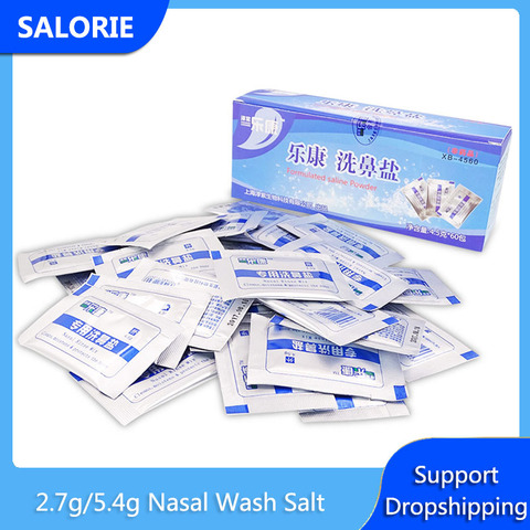 2.7g/5.4g lavage Nasal sel rinçage mélange allergique rhinite soulagement nez cavité protecteur Irrigation nez nettoyant adultes enfants ► Photo 1/6