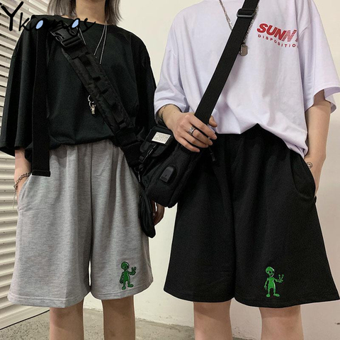 Short Harajuku, Style coréen, pour femme, coupe ample, taille haute, pour sport d'été, course à pied, droite, décontracté ► Photo 1/6