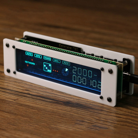 Horloge de bureau VFD Tube Fluorescent rétro ornement horloge électronique type-c Interface 5V ► Photo 1/6