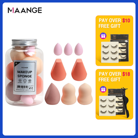 Maquillage éponge professionnel cosmétique bouffée plusieurs tailles pour fond de teint correcteur crème maquillage doux 2-8 pièces éponge bouffée en gros ► Photo 1/6